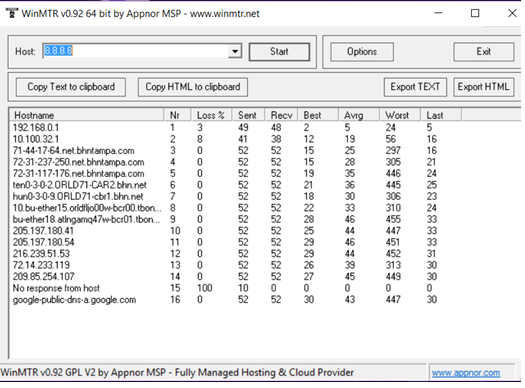 Аналог winmtr для linux